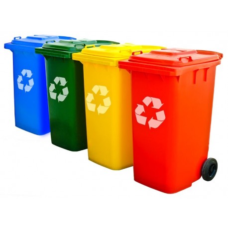 Plechové a plastové kontajnery na obecný a separovaný odpad